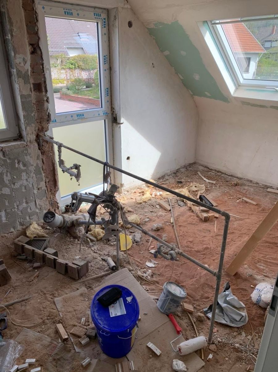 Dachbodenausbau auf zwei Etagen – Rohbau