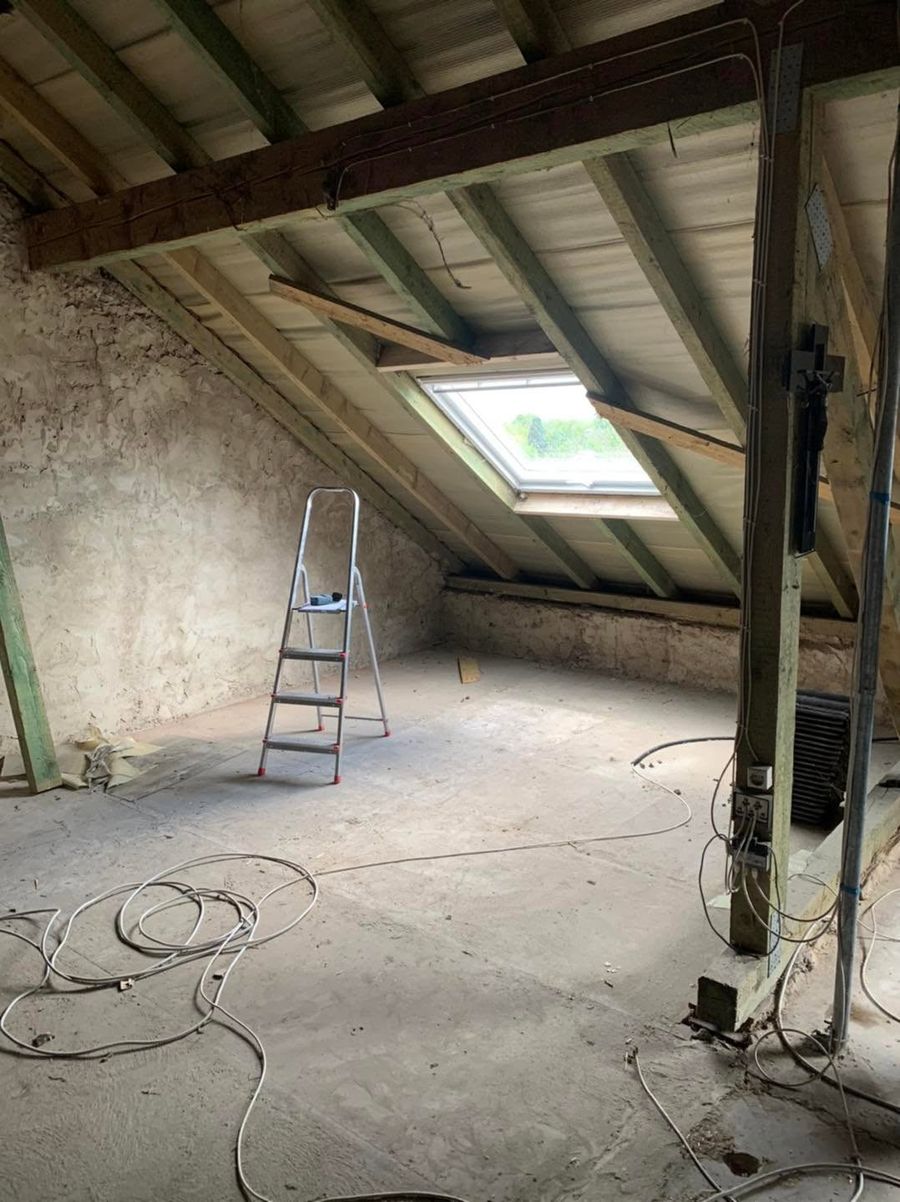 Dachbodenausbau auf zwei Etagen – Rohbau