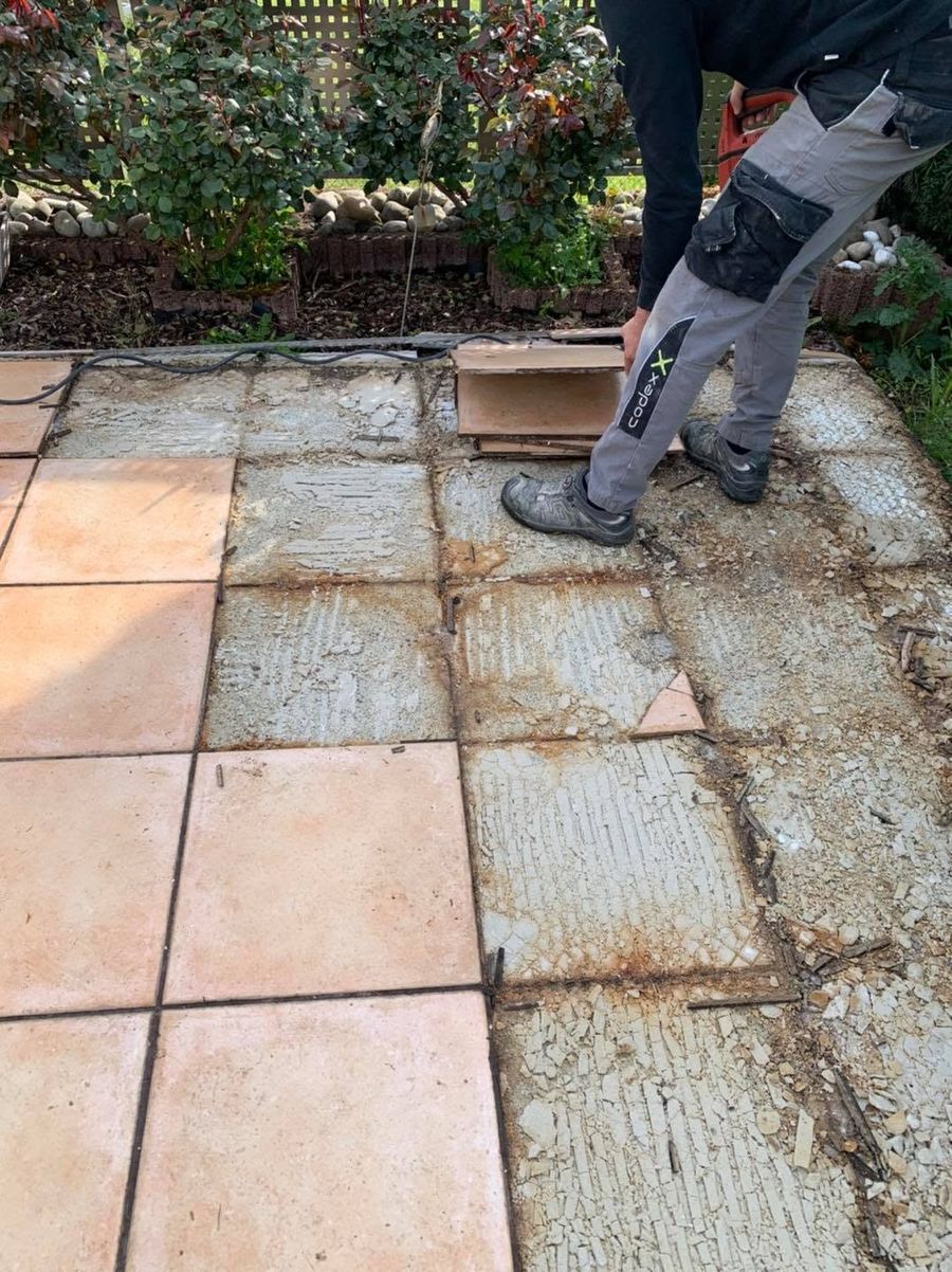 Die letzte Terrassensanierung – Rückbau